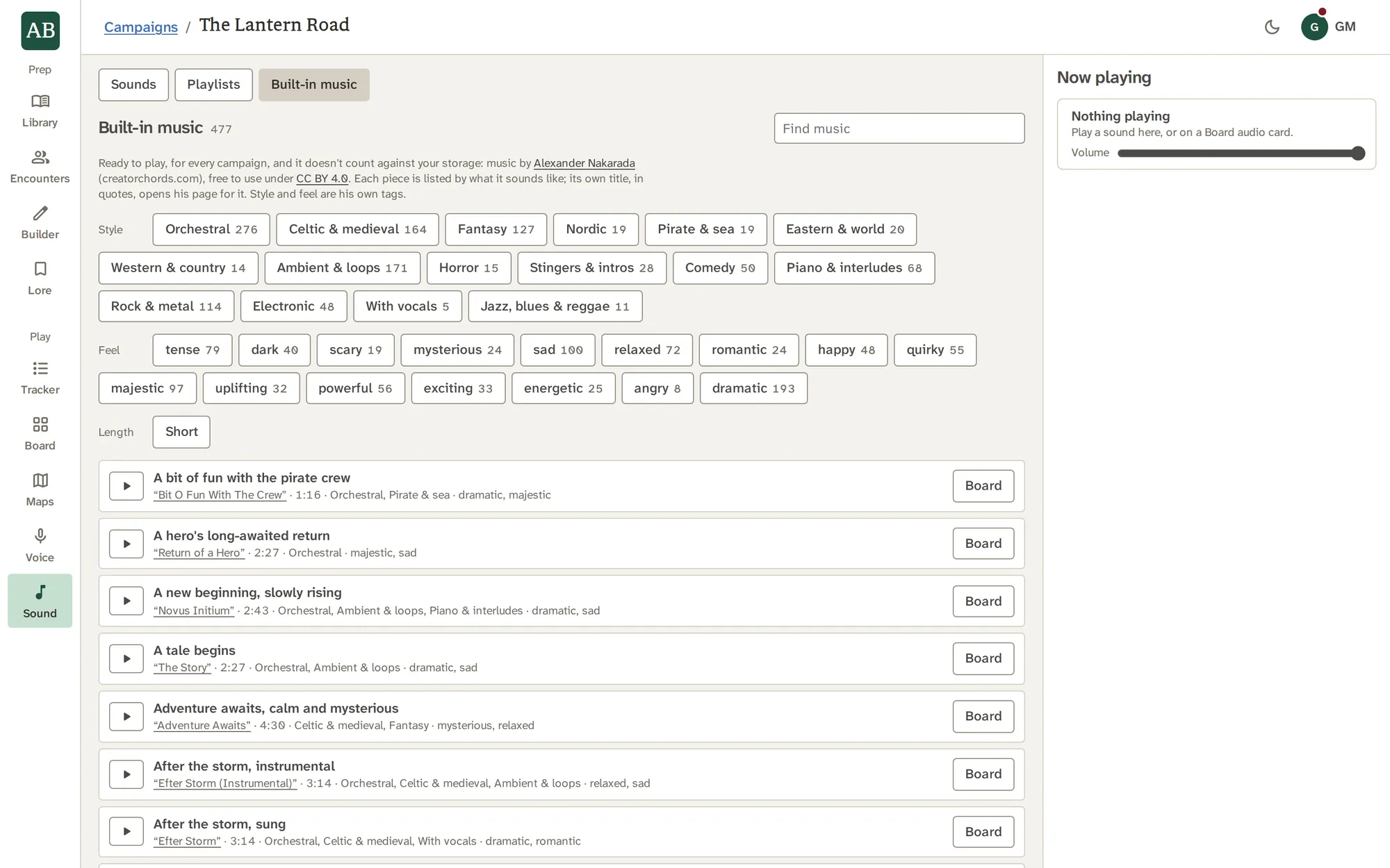 Sound, a screenshot